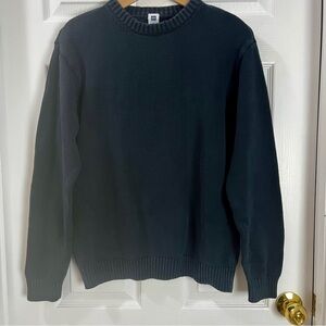 GAP Black Cotton Crewneck Sweater